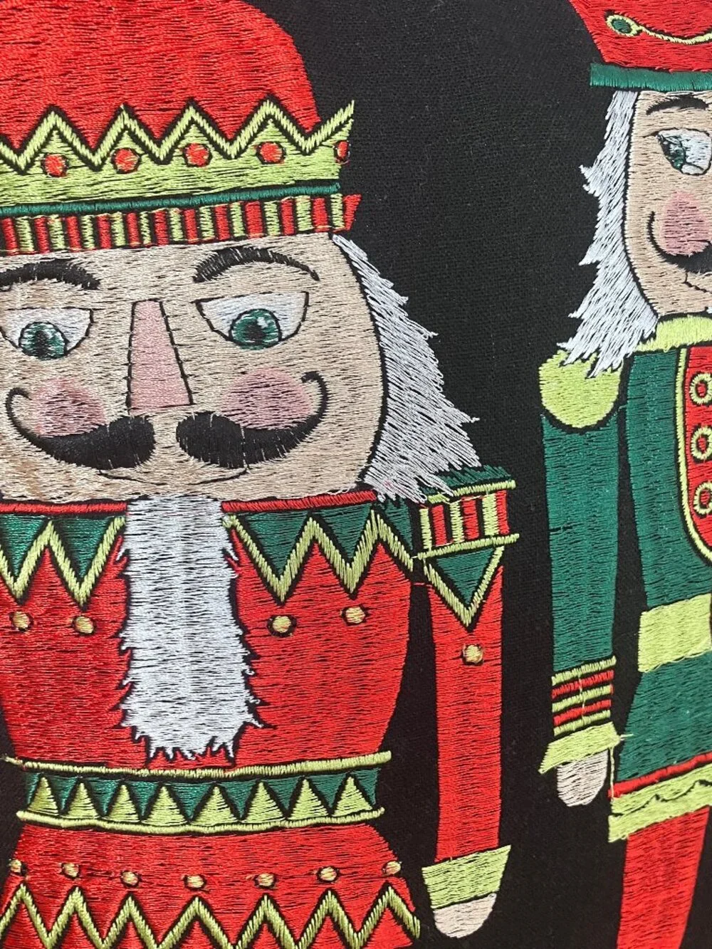 RAZ Imports Embroidered Nutcracker Pillow Cover Christmas Decor